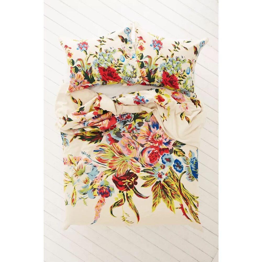 New Urban Outfitters Romantic Floral Scarf Duvet Cover size Twin 90” x66”